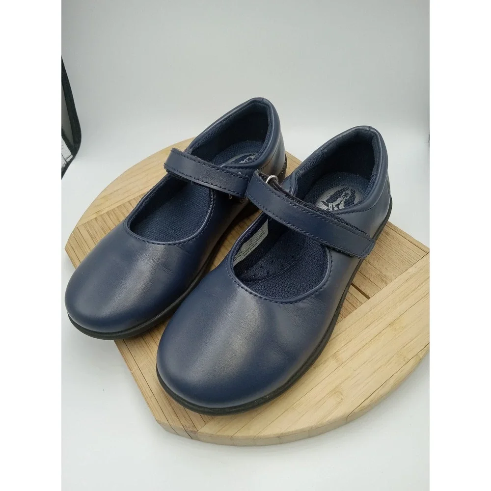 Hush Puppies Girl Shoes 12 Wide Lexi Navy Blue Leather School‎ or Formal